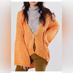 Free People Sugar Candy Combo Hometown Cardigan Sweater Sz Large NWT